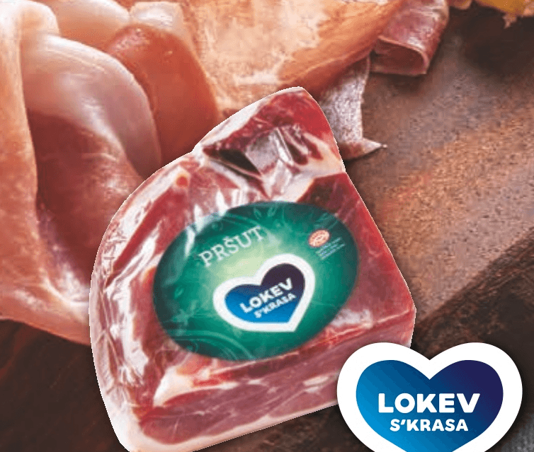 Pršutarna Lokev pršut kosi 1 kg Akcija v trgovini Spar