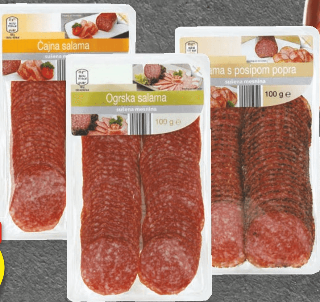Narezek treh salam 100g ali 120g - Akcija v trgovini Hofer
