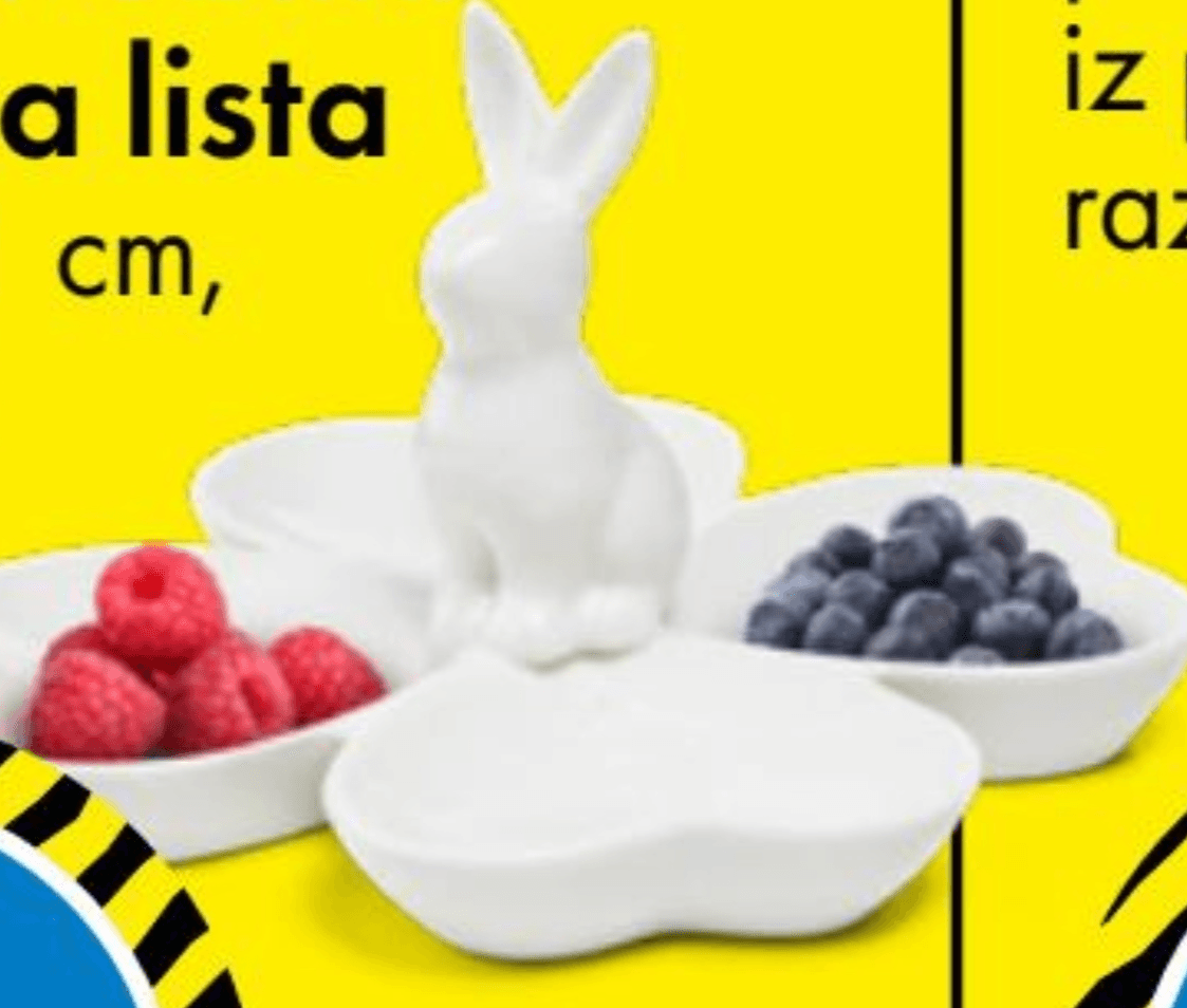 Velikonočna servirna posoda pribl. 19x11 cm - Akcija v trgovini Tedi