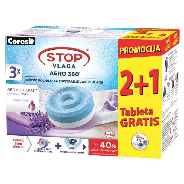 Aero 360 polnilo za odstranjevalec vlage 2 + 1 tableta gratis po 450 g Stop Vlagi Akcija v trgovini Bauhaus