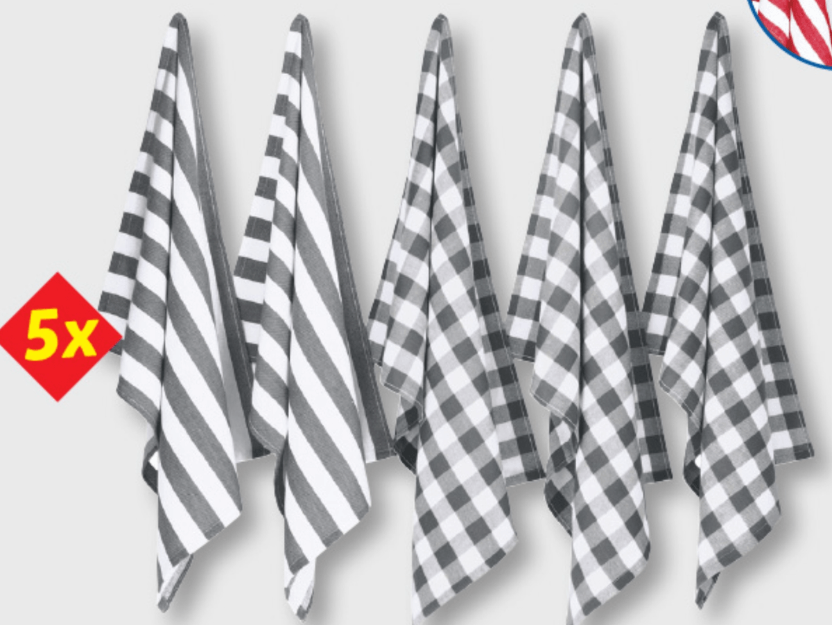 Kuhinjiske krpe 5x W5 - Akcija v trgovini Lidl