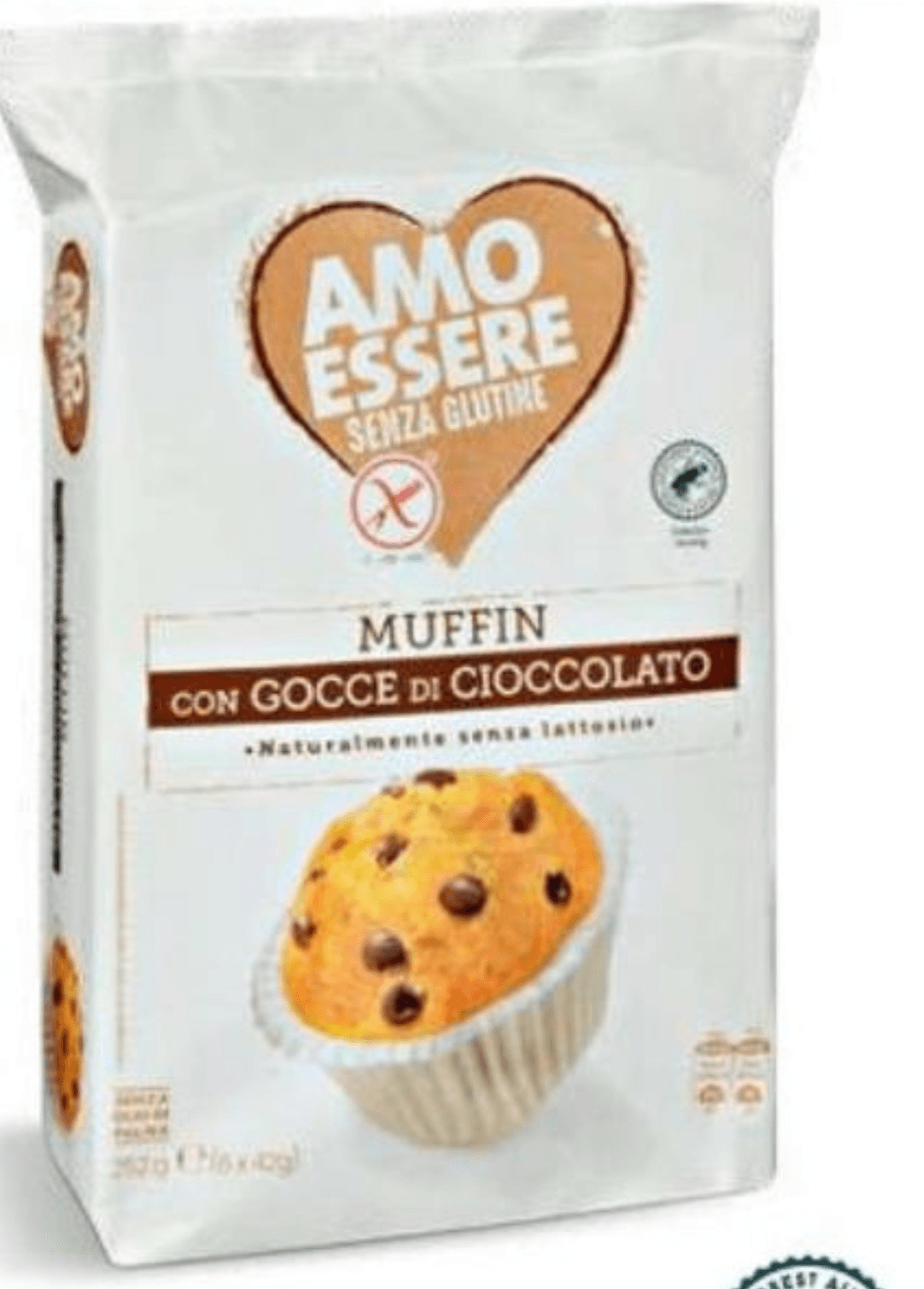 Amo Essere mafini s čokoladnimi kapljicami brez glutena in laktoze 252 g Akcija v trgovini Eurospin