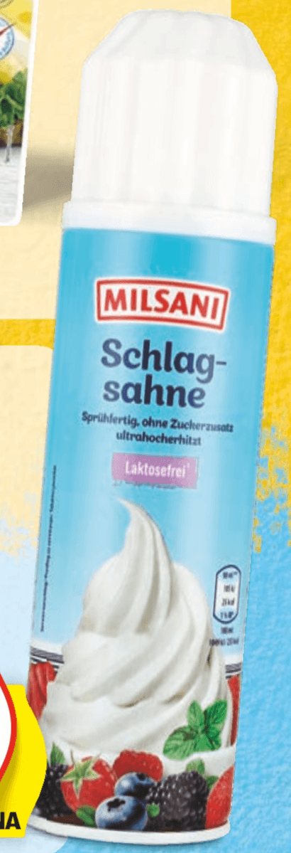 Milsani Smetana v spreju 250 g - Akcija v trgovini Hofer