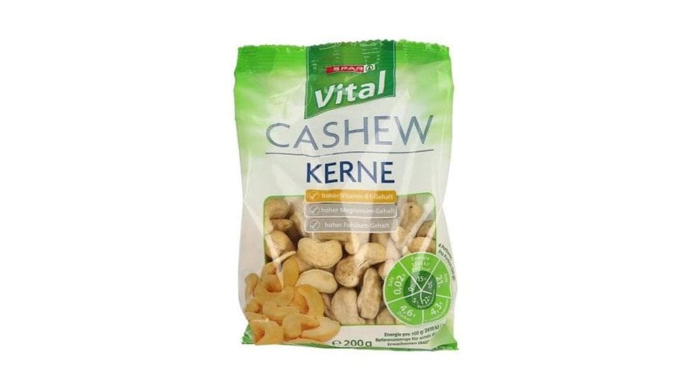 SPAR Vital indijski oreščki 200 g Akcija v trgovini Spar