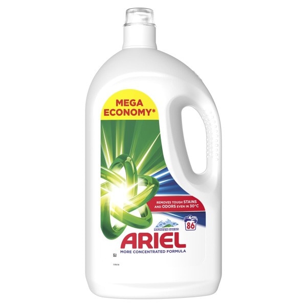 Ariel detergent za strojno pranje perila prašek Mountain Spring, 4,4 kg, 80 pranj; Oxi Effect, 3,74 kg, 68 pranj; gel Mountain Spring ali Color, 4,05 l, 90 pranj Akcija v trgovini Tuš
