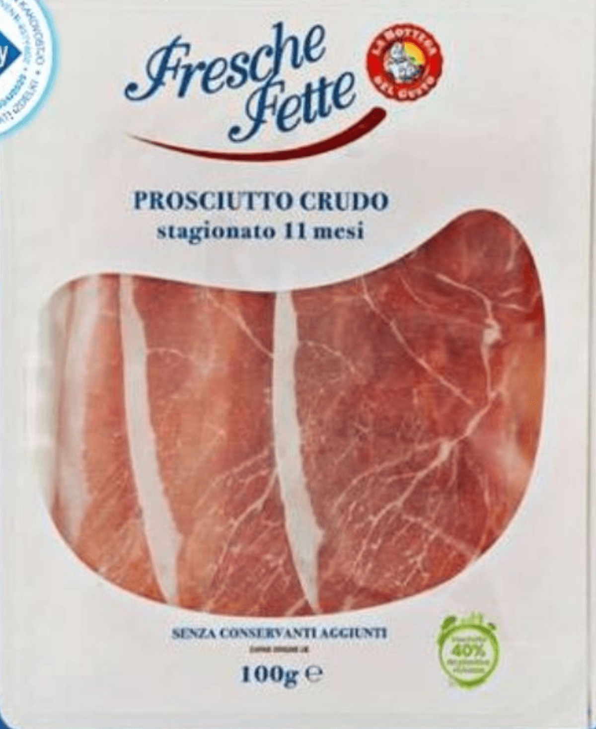 Fresche Fette Pršut, zorjen 11 mesecev, rezine 100 g Akcija v trgovini Eurospin