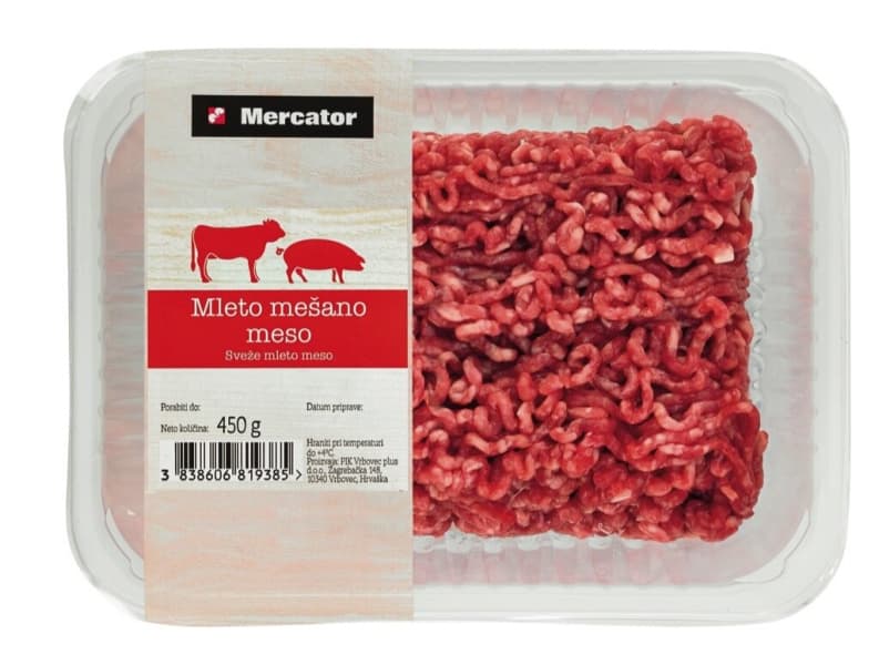 Mleto mešano meso Mercator 450 g Akcija v trgovini Mercator