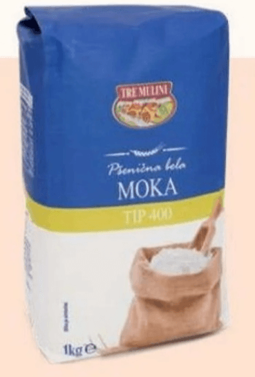 Pšenična bela moka TIP 400 1 kg TRE MULINI Akcija v trgovini Eurospin