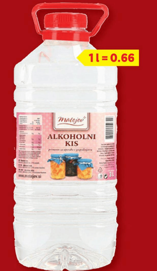 Matejev alkoholni kis 3 l Akcija v trgovini Lidl