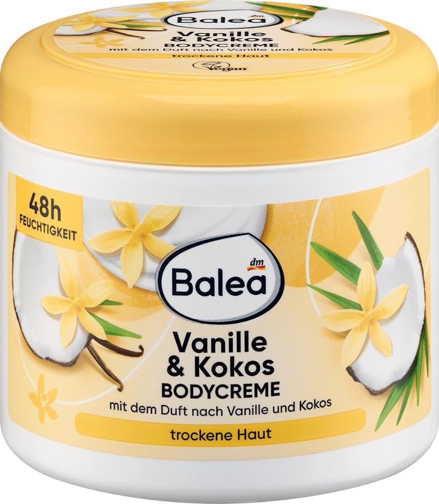 Balea krema za telo z vonjem vanilje in kokosa 500 ml Akcija v trgovini Dm