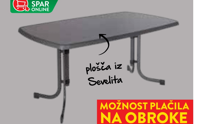 Zložljiva vrtna miza Punti - Akcija v trgovini Spar