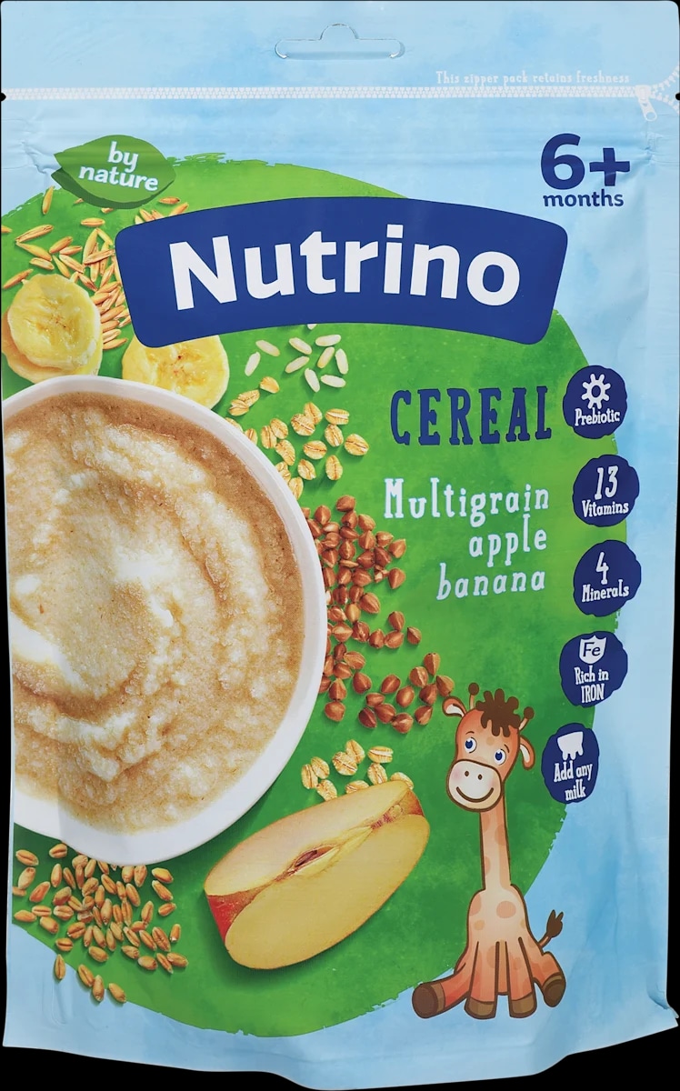 Nutrino žitna kaša s petimi žiti z jabolkom in banano 200 g - Akcija v trgovini Dm