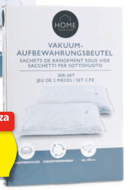 Vakuumske vreče za shranjevanje 2 kosa ali 1 kos Home Creation - Akcija v trgovini Hofer