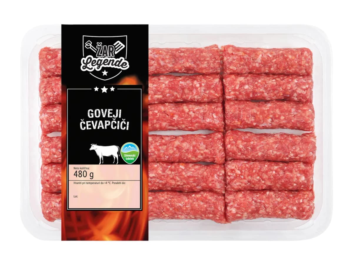 ŽAR LEGENDE Sveži goveji čevapčiči 480 g Akcija v trgovini Lidl