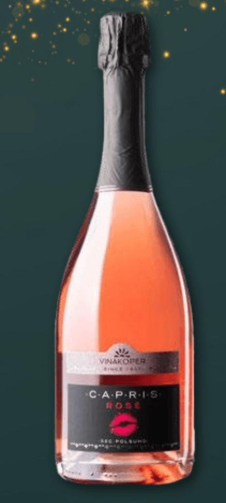 Vinakoper Capris rosé peneče vino 0,75 L - Akcija v trgovini Kompas Shop