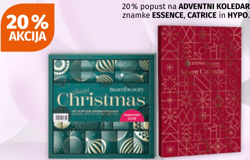 Adventni koledar Essence, Catrice, Hypo - Akcija v trgovini Mueller