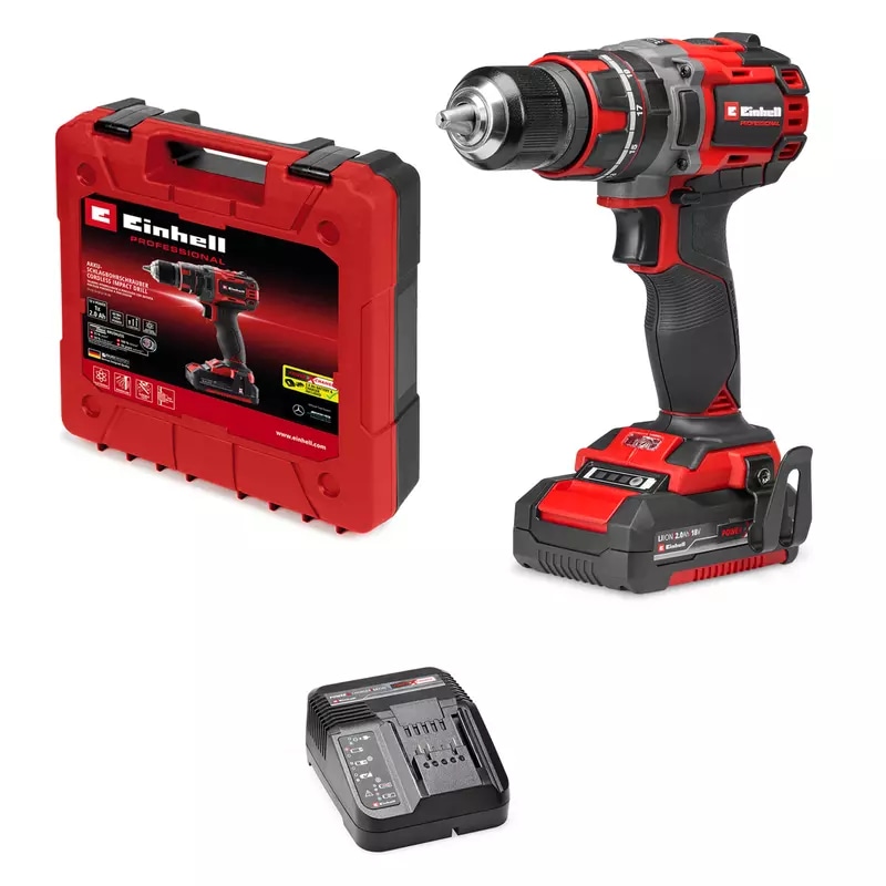 Einhell profesionalni akumulatorski udarni vrtalnik v kompletu TP-CD 18/60 Li-i BL (1x 2,0 Ah) Akcija v trgovini Pevex