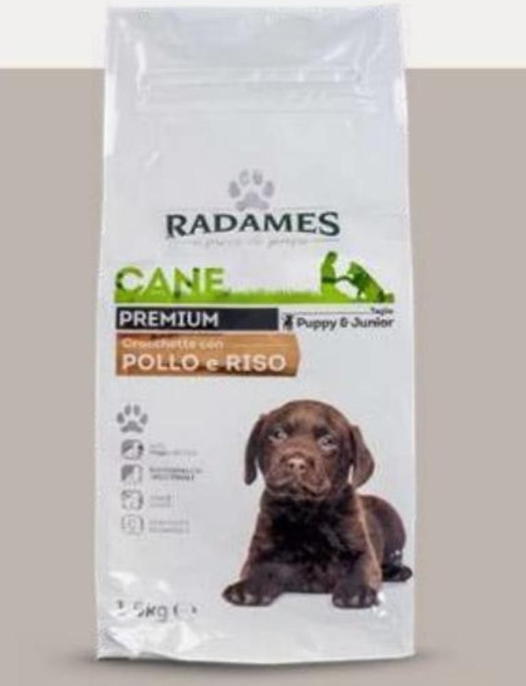 Radames Cane Premium briketi za pasje mladičke s piščancem in rižem 1,5 kg Akcija v trgovini Eurospin