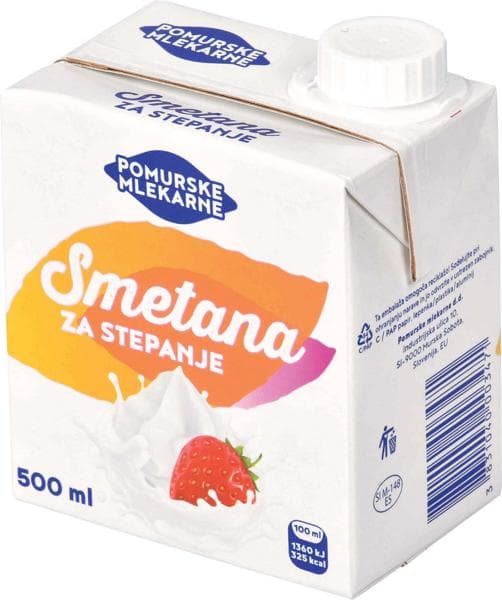 Pomurske mlekarne smetana za stepanje 500 ml Akcija v trgovini Spar