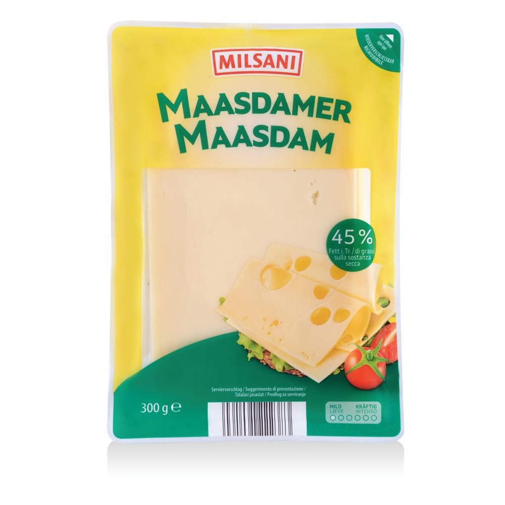 Milsani Sir Maasdamer 300 g - Akcija v trgovini Hofer