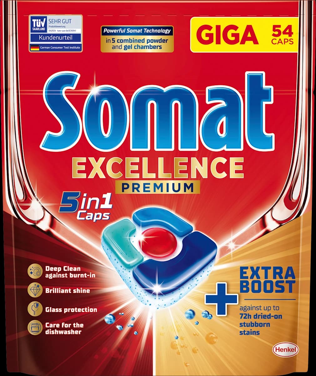 Kapsule za strojno pomivanje posode Somat 88/1 Akcija v trgovini E.Leclerc