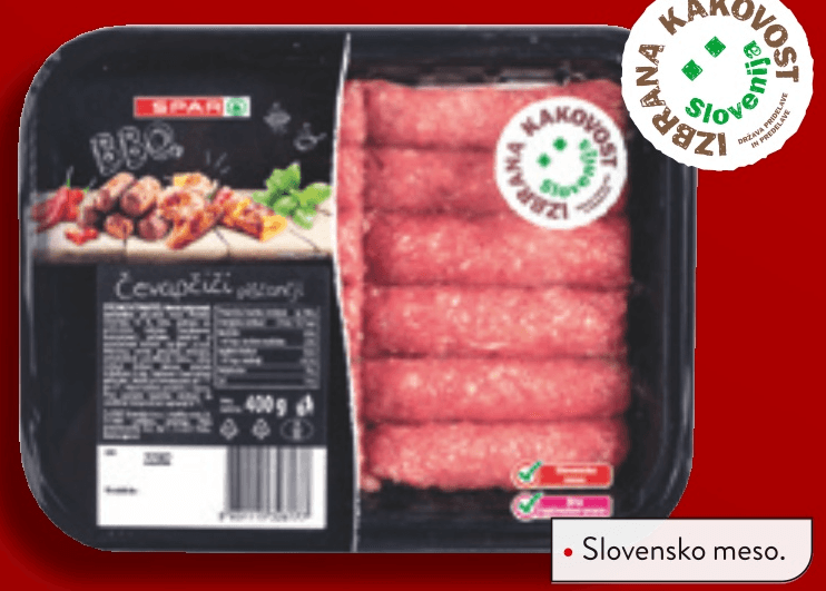SPAR BBQ Piščančji čevapčiči 400 g - Akcija v trgovini Spar