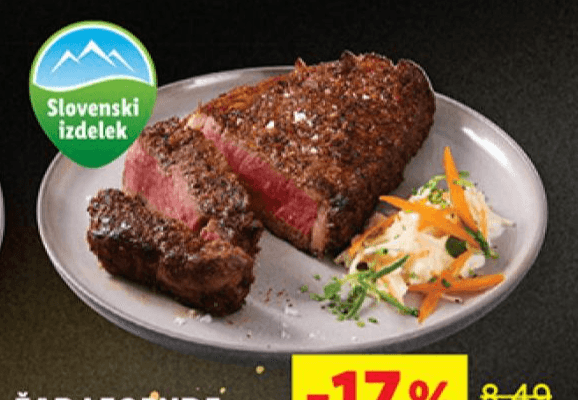Deluxe svež Angus striploin steak 250 g Akcija v trgovini Lidl