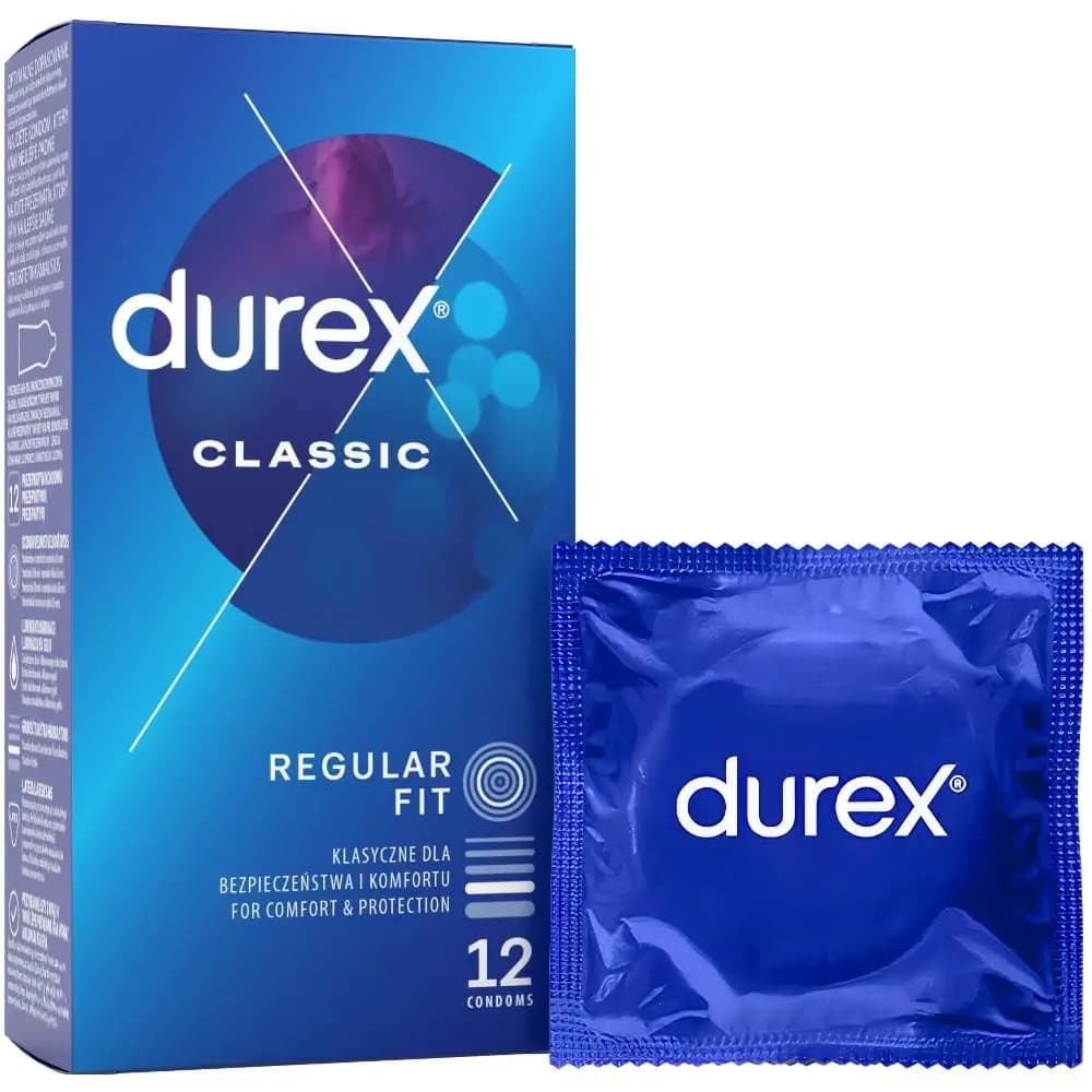 durex Classic Regular Fit kondomi 12 kosov Akcija v trgovini Dm