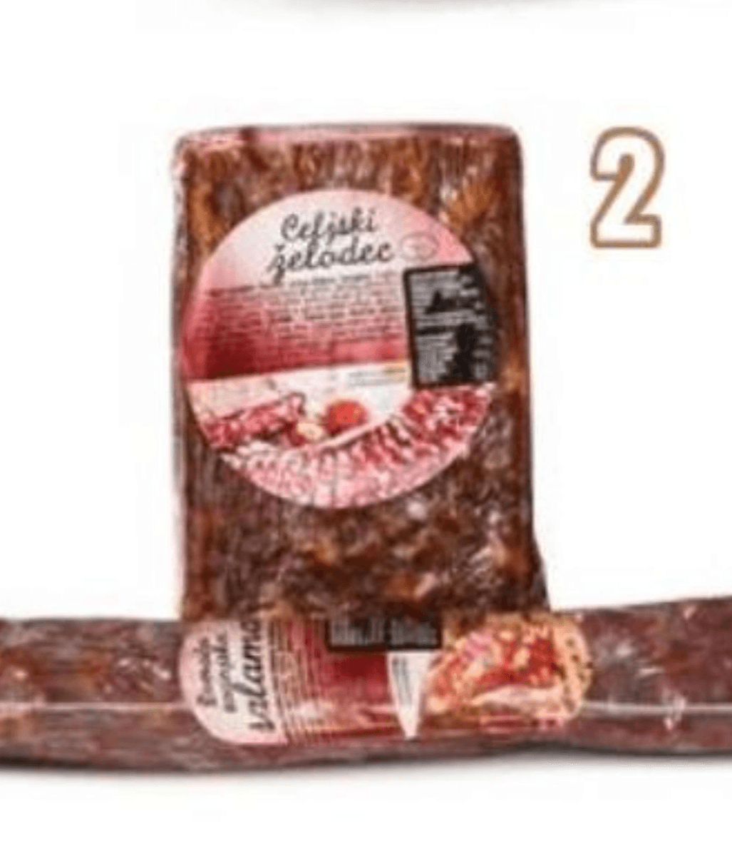 Celjski želodec domača savinjska salama 500 g Akcija v trgovini Eurospin