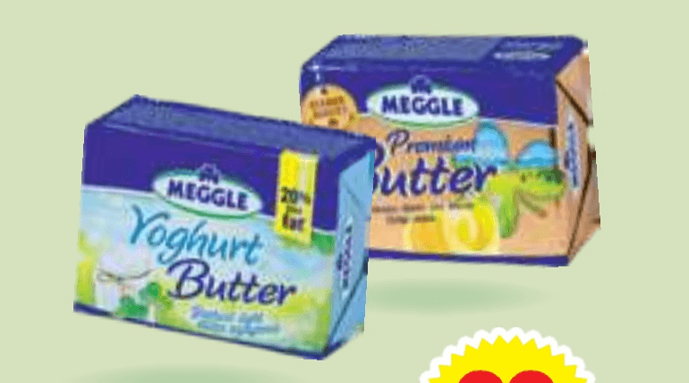Maslo Meggle 250 g Akcija v trgovini E.Leclerc