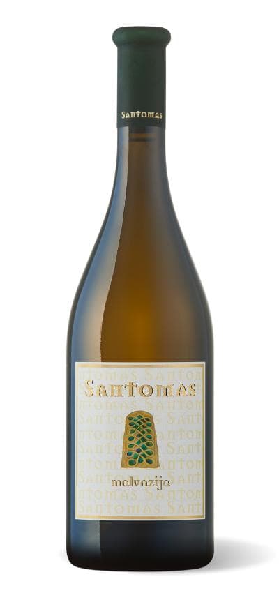 KakovoStno vino ZGP Malvazija Santomas 0,75 l Akcija v trgovini E.Leclerc