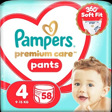 Pampers Premium Care hlačne pleniče 58 kosov Akcija v trgovini Dm