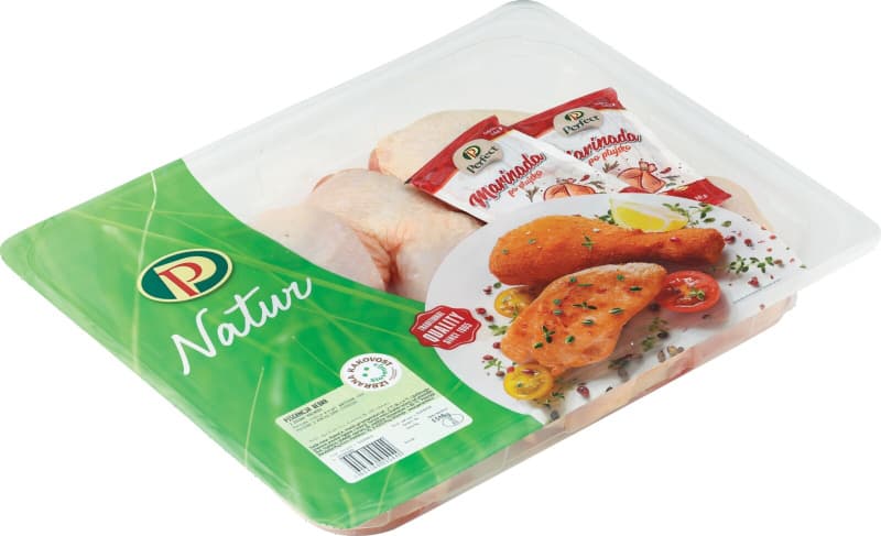 Piščančja stegna z dodano marinado Perutnina Ptuj Akcija v trgovini Mercator