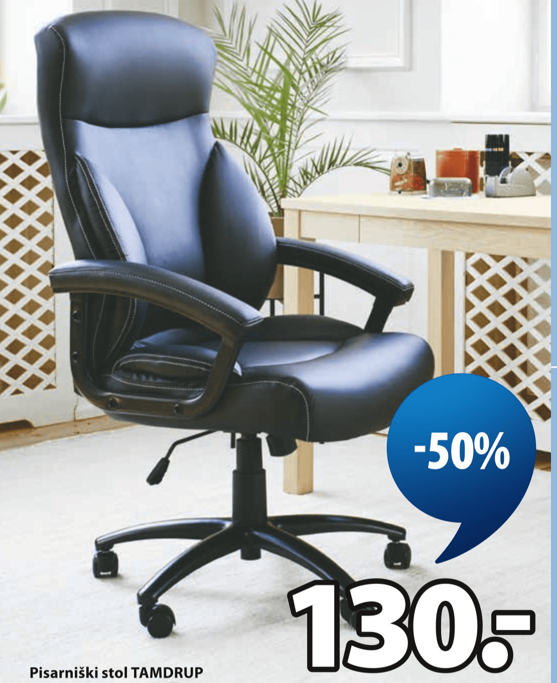 Pisarniški stol TAMDRUP - Akcija v trgovini Jysk