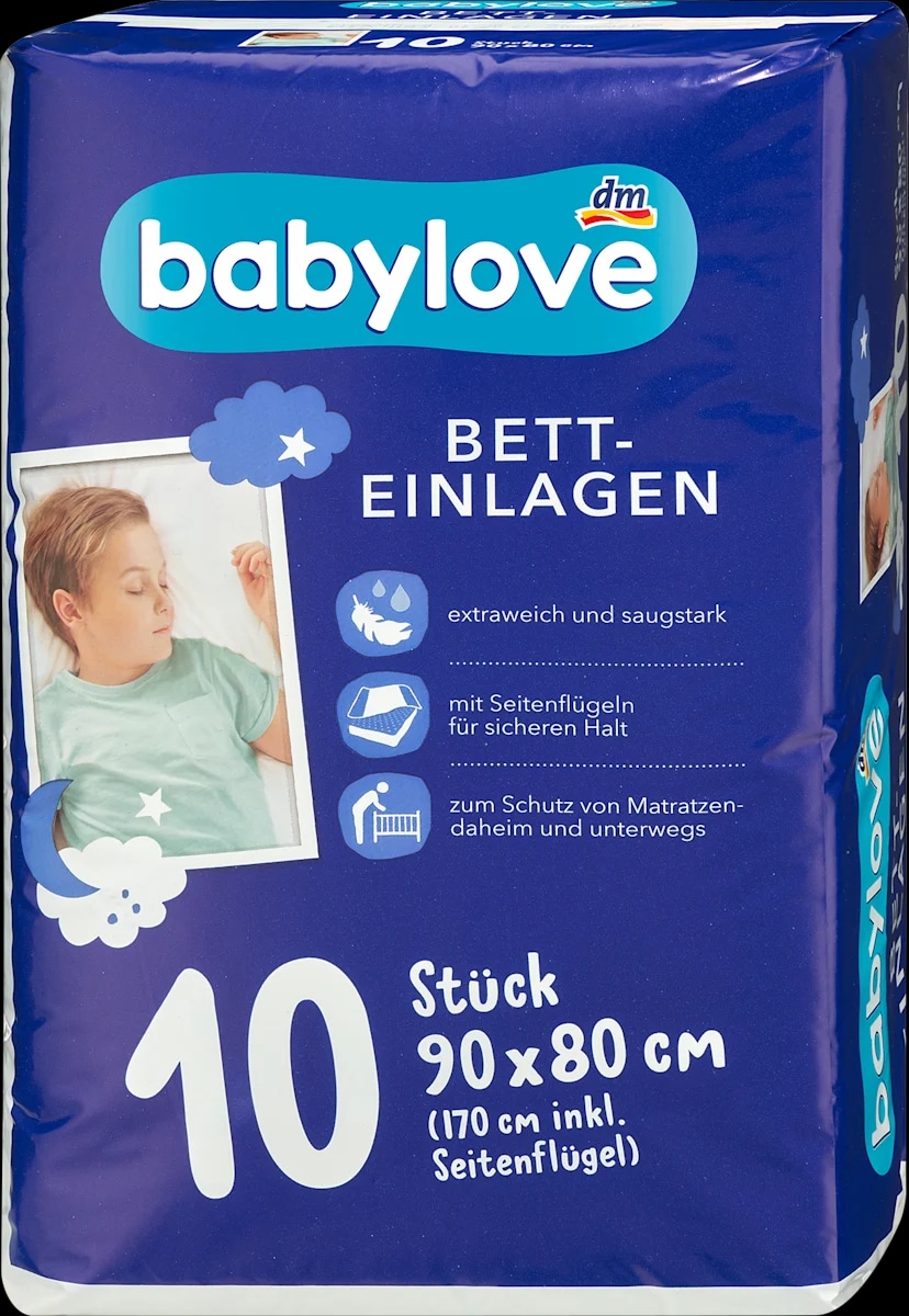 babylove posteljna podloga 10 kosov - Akcija v trgovini Dm