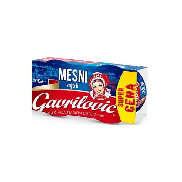Mesni zajtrk Gavrilović 2 x 150 g Akcija v trgovini Tuš