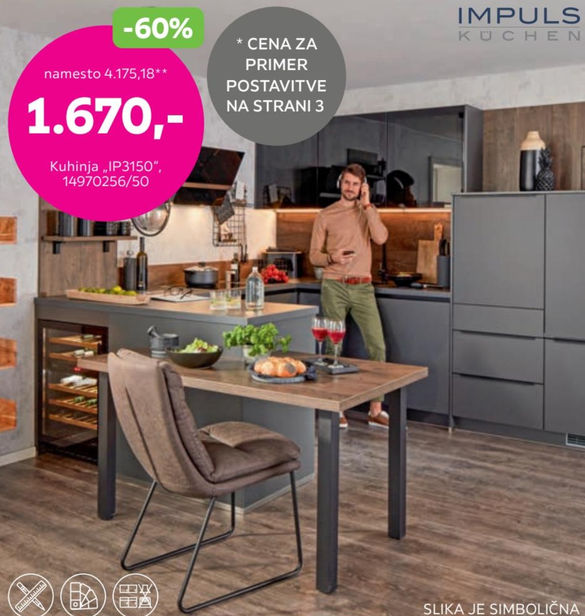 Kuhinja „IP3150" IMPULS KÜCHEN - Akcija v trgovini Mömax