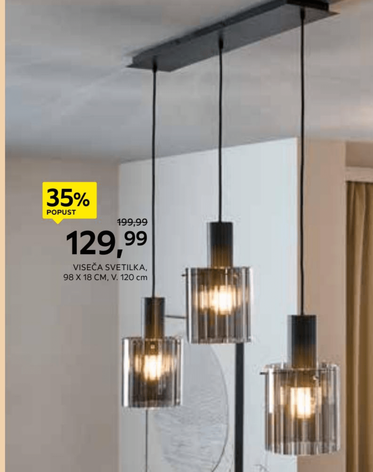 Viseča svetilka Serija „DUNDEE" - Akcija v trgovini Lesnina