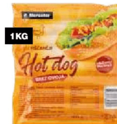Piščančje hot dog hrenovke 1000 g Mercator Akcija v trgovini Mercator