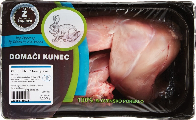 Slovenski kunec Kmetija Žgajner - Akcija v trgovini Mercator