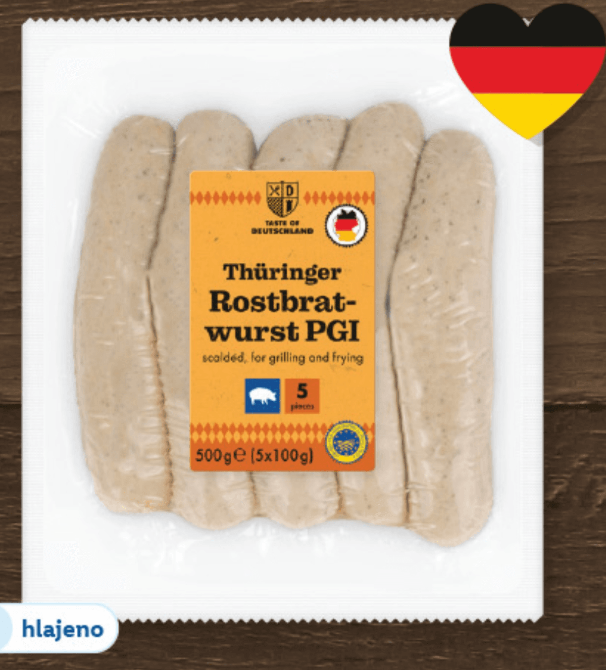 Taste of Deutschland türinške pečenice 500 g Akcija v trgovini Lidl