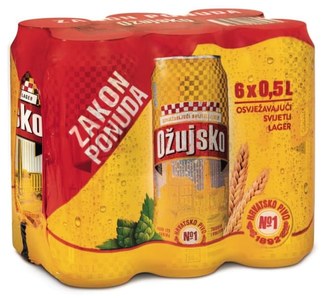 Pivo Ožujsko 6 x 0,5 l Akcija v trgovini Mercator