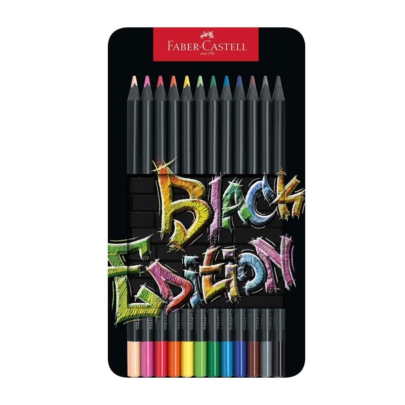 Faber-Castell lesene barvice Black Edition 12 kosov Akcija v trgovini Mueller