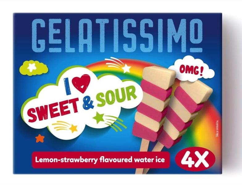 Sladoled Gelatissimo Sweet & Sour 4 x 70 ml - Akcija v trgovini Mercator