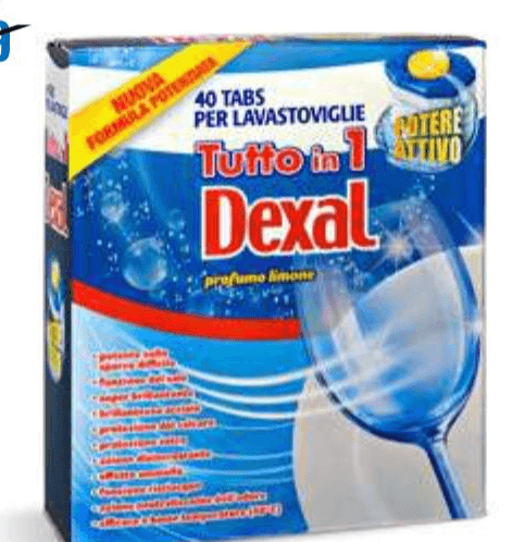 Dexal tablete za pomivalni stroj 40 kosov Akcija v trgovini Eurospin
