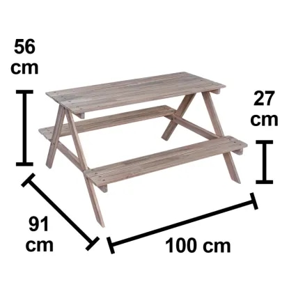 Otroška miza za piknik Bamori 100 x 91 x 56 cm Akcija v trgovini Obi