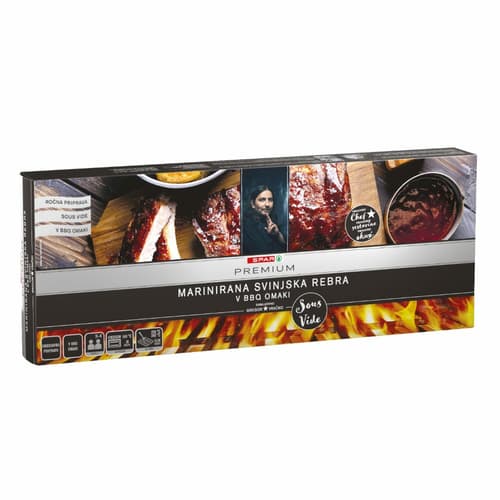 Marinirana svinjska rebra v BBQ omaki 1 kg SPAR PREMIUM Akcija v trgovini Spar