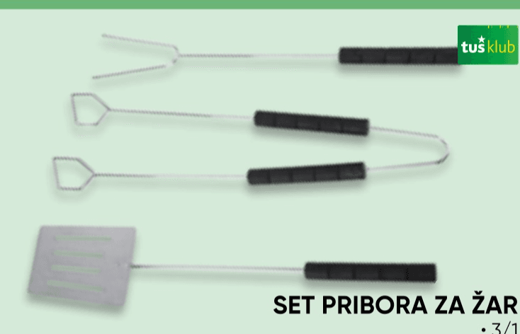 Set pribora za žar 3/1 Akcija v trgovini Tuš