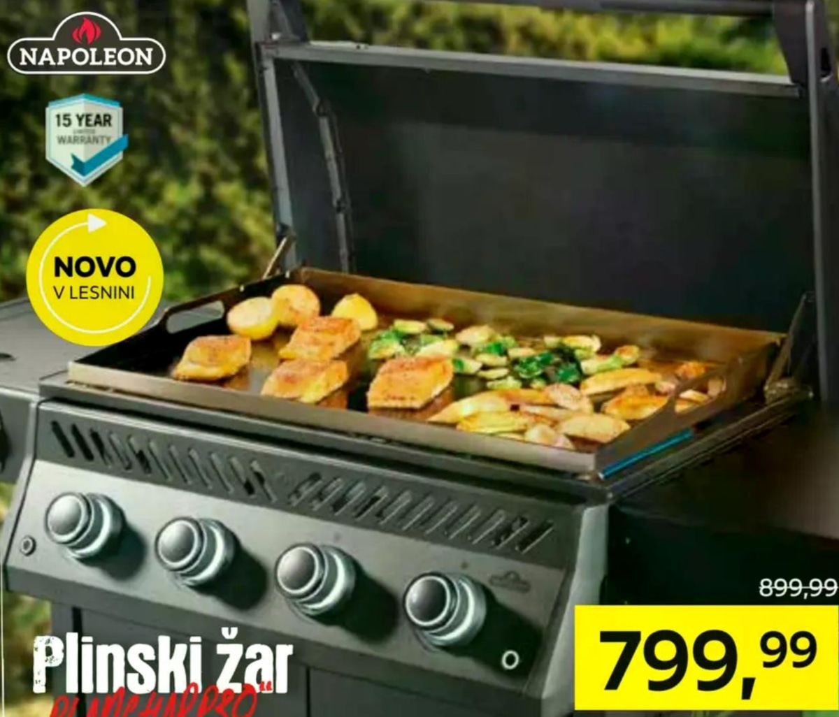 Plinski žar "PLANCHA +30" NAPOLEON - Akcija v trgovini Lesnina