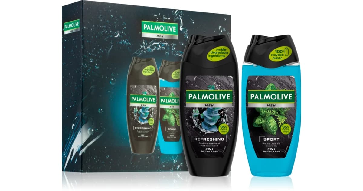 Darilni set Palmolive Men Duo Akcija v trgovini E.Leclerc